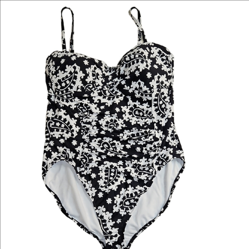 Anne Cole Black and White Swimwear Size 16